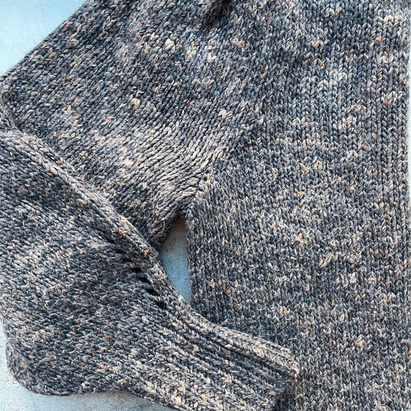 Madewell Balloon Sleeve Mock Neck Marled Sweater - Picture 6 of 8